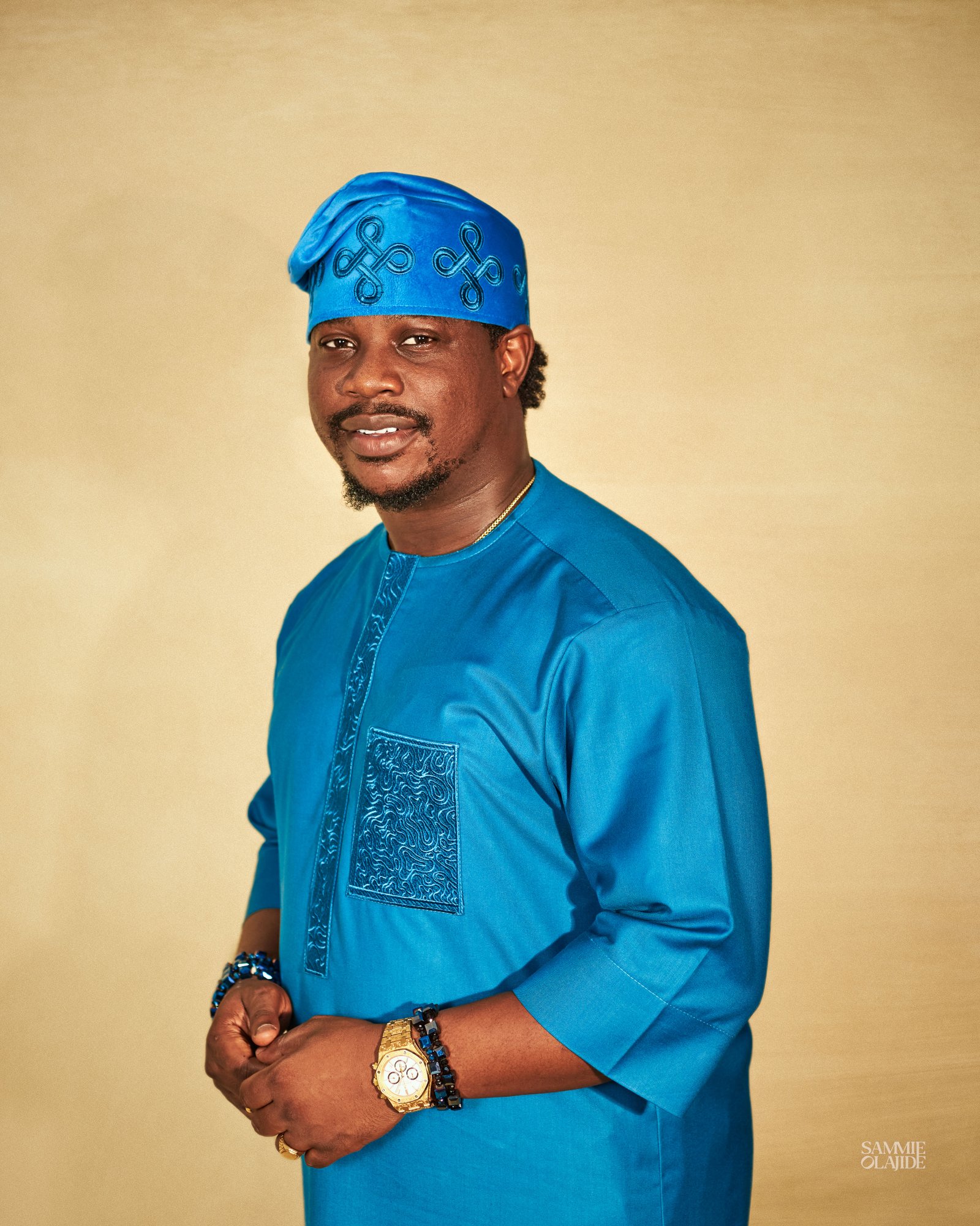 Blue Cashmere Kaftan